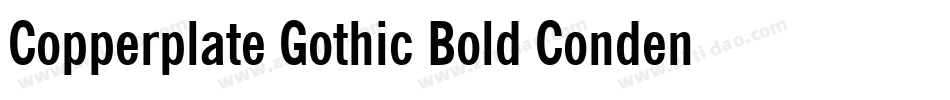 Copperplate Gothic Bold Condensed BT字体转换